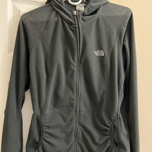 The North Face Women black fleece full zip hoodie